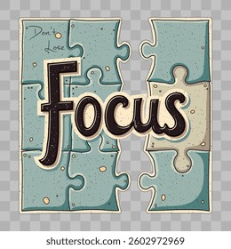 Don't Lose Focus Sticker, puzzle sticker, mental health, mental health awareness, positivity sticker, decals