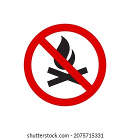 don't make fire signs. vector image