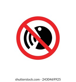 don't make loud noises here, the sign prohibits noise	