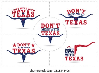 Don't mess with Texas logo design concept, Vector EPS 10.