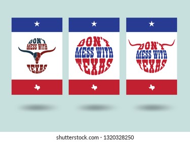 Don't Mess with TEXAS logo design concept, Vector EPS 10.