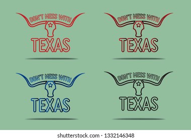 Don't mess with TEXAS logo design concept, Vector EPS 10