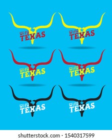 Don't mess with texas logo design concept,with longhorn, vector eps