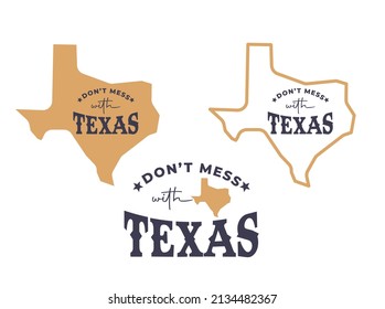 nicht verwirren Texas mit Zustand von Texas Karte in weiß und khaki Farbe texas langen Horn Kuh Symbol kann für Souvenir Kaffee Bekleidung Plakat Website Vorlage Vektoreps.