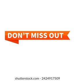 No te pierdas Texto En Forma De Rectángulo De Cinta Naranja Para La Promoción Comercial Marketing Publicidad Medios De Comunicación Social Información Anuncio
