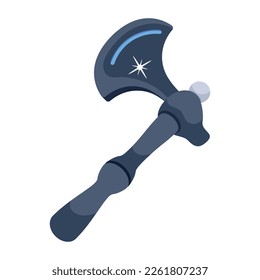 No se pierda este vector de hacha de hierro 2D premium