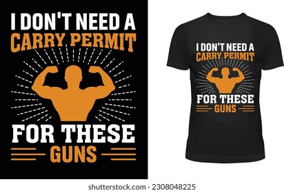 No necesito un permiso de transporte para este diseño de camisetas de armas