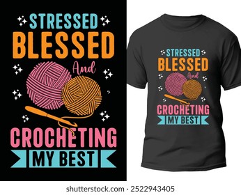 I don't need therapy crochet t shirt design. Crochet graphics design