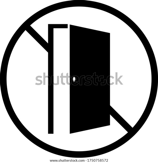 Dont Open Door Vector Icon No Stock Vector (Royalty Free) 1750758572 ...