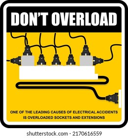 Don't Overload, sticker and label vector
