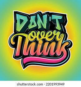 Don't overthink colorful typography design