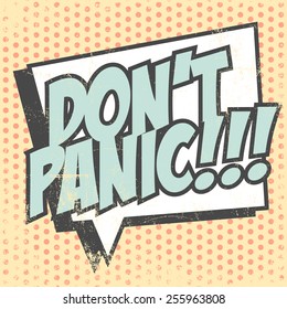 don't panic background, illustration in vector format