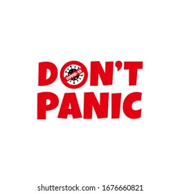 DONT PANIC COVID-19 Corona Stay Home