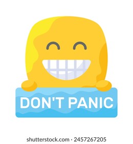 Dont panic emoji vector design, customizable flat style vector