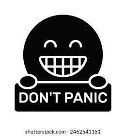 Dont panic emoji vector design, customizable flat style vector