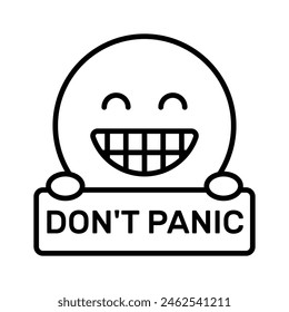 Dont panic emoji vector design, customizable flat style vector