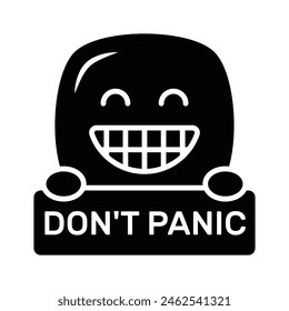 Dont panic emoji vector design, customizable flat style vector