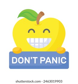 Dont panic emoji vector design, customizable flat style vector