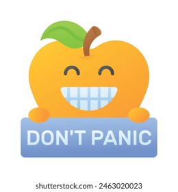 Dont panic emoji vector design, customizable flat style vector