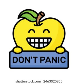 Dont panic emoji vector design, customizable flat style vector