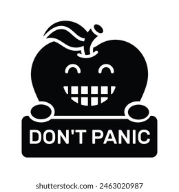 Dont panic emoji vector design, customizable flat style vector