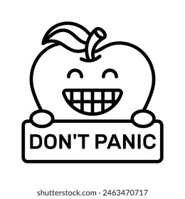 Dont panic emoji vector design, customizable flat style vector