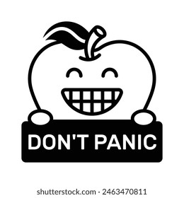 Dont panic emoji vector design, customizable flat style vector