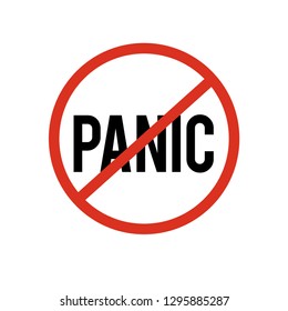 don't panic icon vector. Linear style sign for mobile concept and web design. don't panic symbol illustration. Pixel vector graphics - Vector.