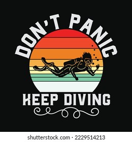 Don't panic keep diving Scuba Diver Divers funny scuba