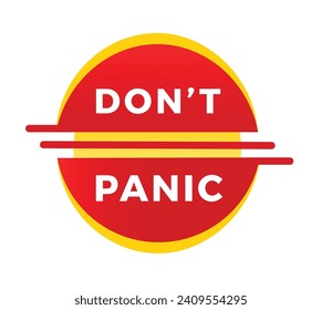 Don't panic label icon. Modern Banner design element. vector art.