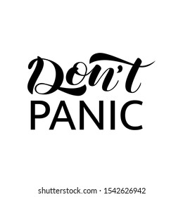 Don't panic  lettering. Vector illustration for card