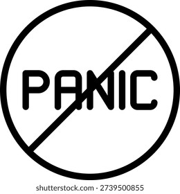 dont panic line icon illustration vector