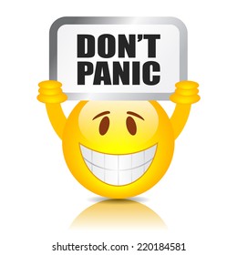 Don't panic sign