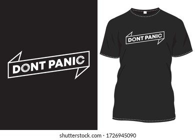 DON'T PANIC T SHIRT, VECTOR, LOGO, SYMBOL