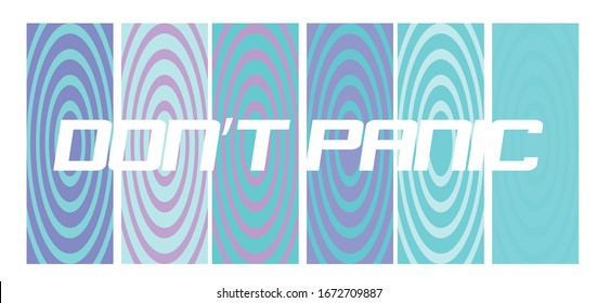 don't panic t-shirt design, background, label or template in corona virus syndrome