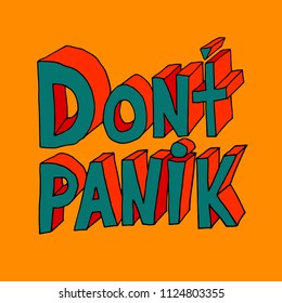 dont panik printed tee ,typography lettering for t shirt vector illustration