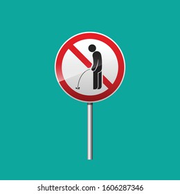 Don't pee sign vector illustration.