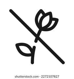 Don't pick the flowers outline icon. Vector graphics