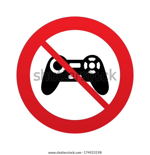 Dont Play Joystick Sign Icon Video Stock Vector Royalty Free 174923198