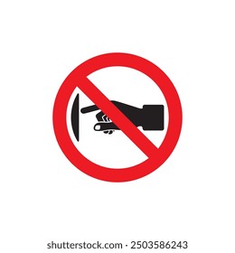 nicht drücken es Symbol Symbol Zeichen Vektor