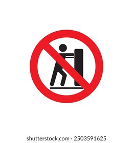 don't push it  icon symbol sign vector