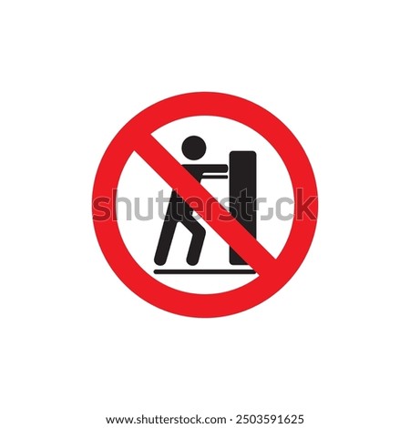 don't push it  icon symbol sign vector