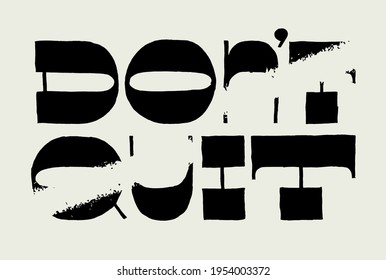No lo dejes, hazlo. tipografía vintage motivación cita ilustración de impresión de camisetas.