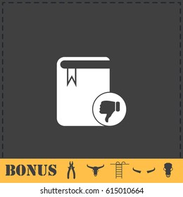 Don't read book icon flat. Simple vector symbol and bonus icon
