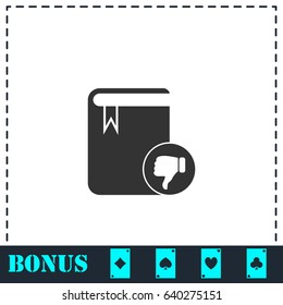 Don't read book icon flat. Simple vector symbol and bonus icon