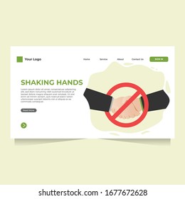 Dont Shaking Hands Landing Page Illustration Design