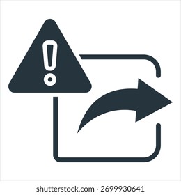 Vektorgrafik des Glyphensymbols nicht teilen