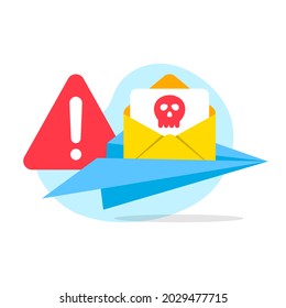 Don't Share Hoax Message Or News, Misleading Information Concept Illustration Flat Design Vector Eps10. Simple, Modern Graphic Element For Landing Page, Empty State Ui, Infographic, Icon