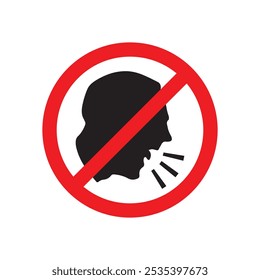 don't shout icon sign man vector design isolated background