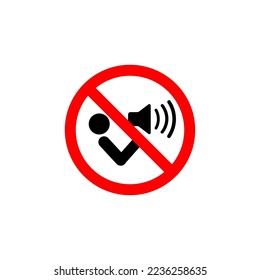 don't shout icon style design. don't shout vector illustration. isolated on white background.